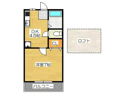 コメット五条II(1K/1階)の間取り写真