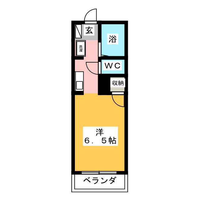 ベルメゾン北台(ワンルーム/1階)の間取り写真