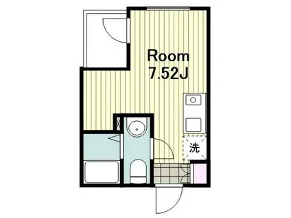 ピカード川崎SIDE B棟(ワンルーム/3階)の間取り写真