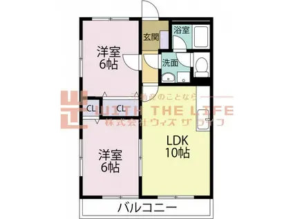 ST.MARIA GARDEN HILLSエスティマリアガーデンヒル(2LDK/1階)の間取り写真