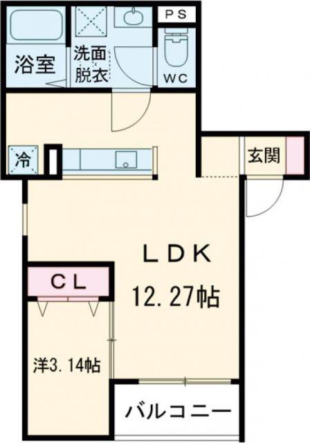 FSTYLE天美東4号館(1LDK/2階)の間取り写真