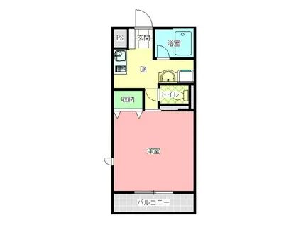 アビックM2(1K/1階)の間取り写真