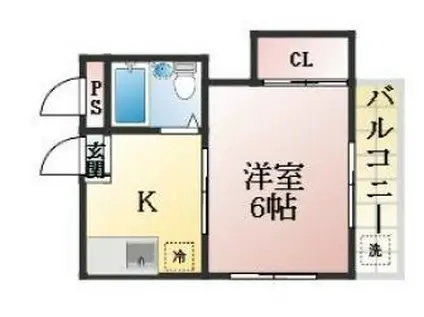 ドミトリー板宿(1K/3階)の間取り写真