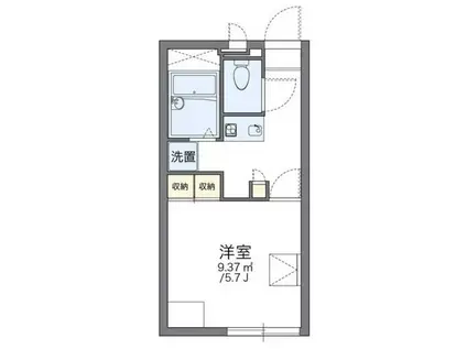 レオパレスインテル(1K/2階)の間取り写真