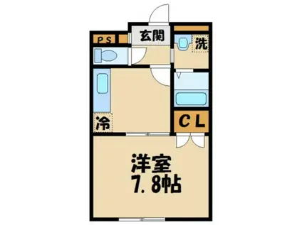 アムール琴2(1K/2階)の間取り写真