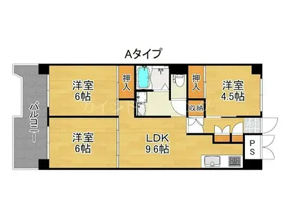 サンコーポラス南港27号棟(3LDK/8階)の間取り写真