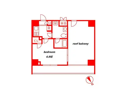 グランヴァン元住吉(1K/7階)の間取り写真