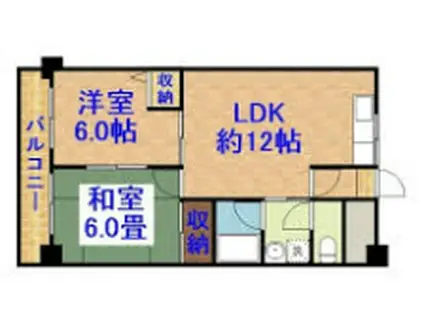 シャトレ白金(2LDK/1階)の間取り写真