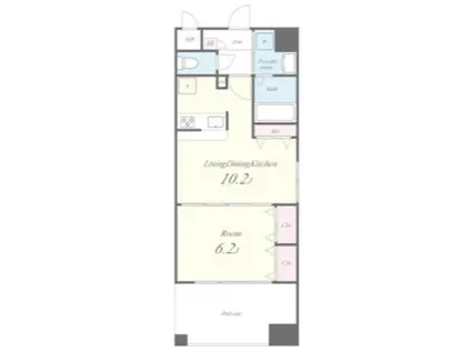 グリシーヌ(1LDK/2階)の間取り写真