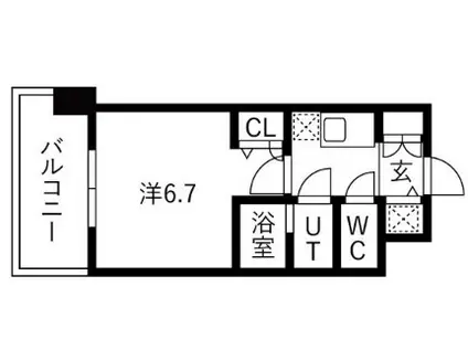 ワールドアイ大阪イースト CITY(1K/14階)の間取り写真