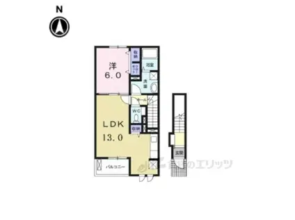 ブリアン ステージ(1LDK/2階)の間取り写真