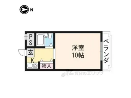 川端ハイツ(1K/2階)の間取り写真