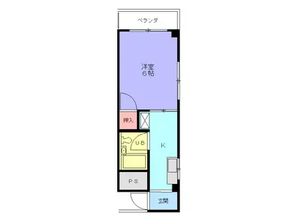 NKハイム1(1K/2階)の間取り写真