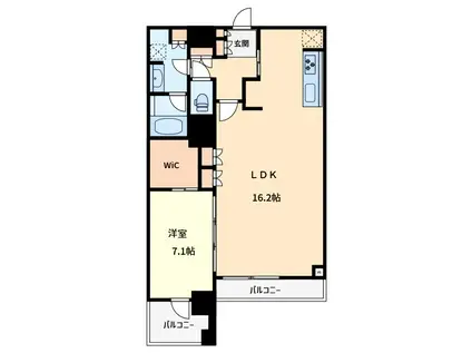 グランドミッドタワーズ大宮フォレスト(1LDK/20階)の間取り写真