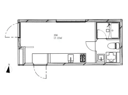 CREAL板橋氷川町(ワンルーム/2階)の間取り写真