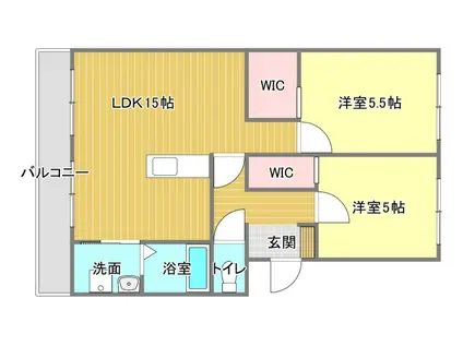 寺島レジデンス(2LDK/3階)の間取り写真