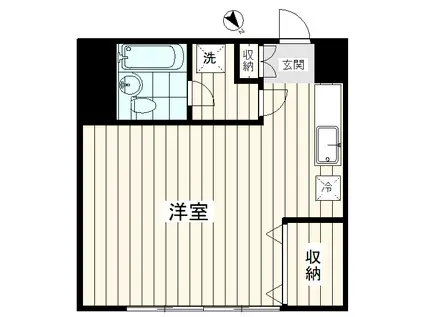 藤ハイツ(ワンルーム/1階)の間取り写真