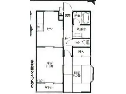 エトワール 町田(2DK/1階)の間取り写真