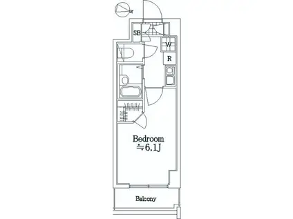 アクシーズグランデ川口西III(1K/8階)の間取り写真