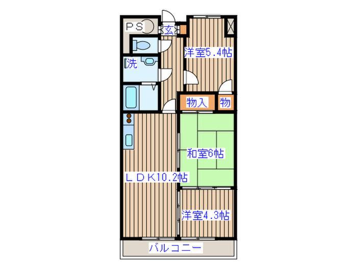 ウェルステージ丸浩(3LDK/7階)の間取り写真