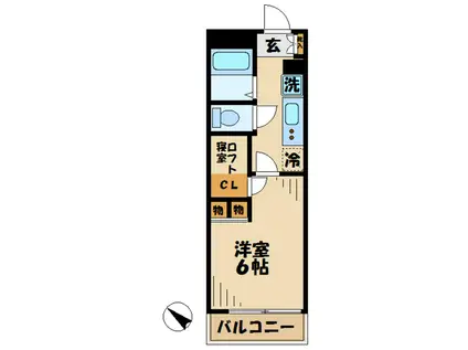 レオパレスリンデンバウム(1K/4階)の間取り写真