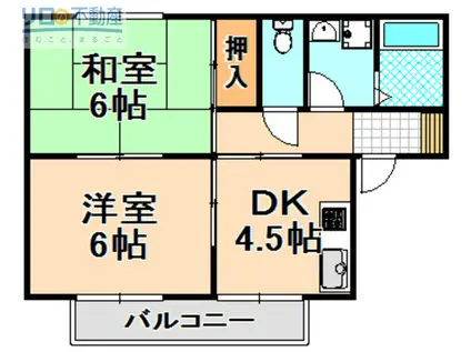 シャティハイム(2DK/2階)の間取り写真