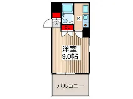 カーサ浦和(1K/5階)の間取り写真