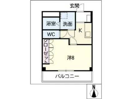 G ハウス コトブキ(1K/1階)の間取り写真