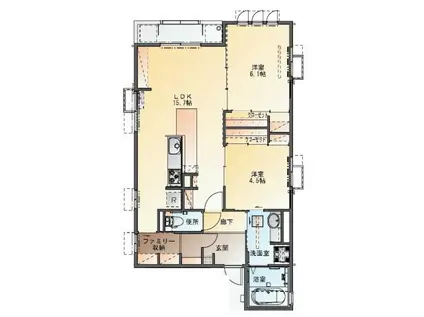 MAISON CONFORT甲子園(2LDK/1階)の間取り写真