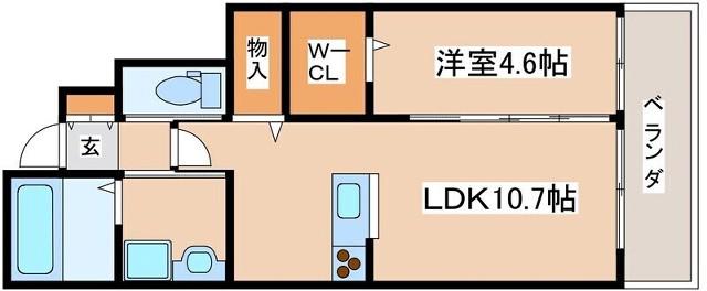 GRAN VILLAGE御着(1LDK/1階)の間取り写真