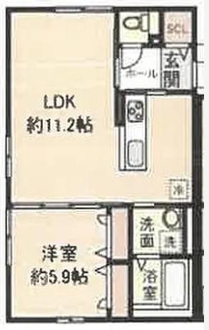 クレールメゾン(1LDK/1階)の間取り写真