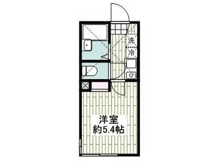 ナチュール湘南台(1K/1階)の間取り写真