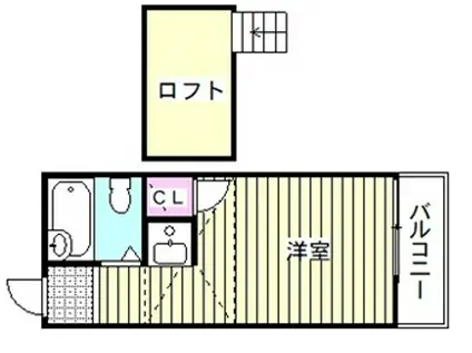 シフクノオト(ワンルーム/1階)の間取り写真