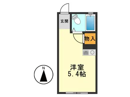 シャインスターII(ワンルーム/3階)の間取り写真
