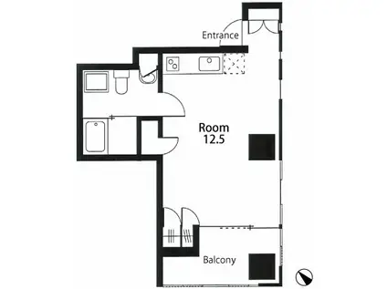 LUCERE(ワンルーム/6階)の間取り写真