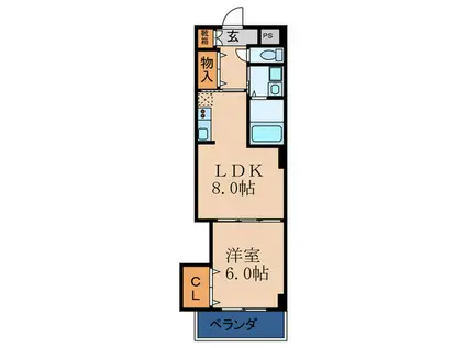 メゾン・ドウ・ミヤビ(1LDK/3階)の間取り写真