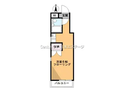 五味園ビル(ワンルーム/2階)の間取り写真