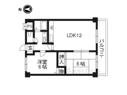 レジデンスオークラ(2LDK/2階)の間取り写真