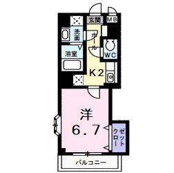 パティオ フレッサ(1K/2階)の間取り写真