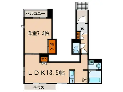 CASA ALBERO(1LDK/1階)の間取り写真