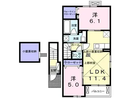 スプリング コート(2LDK/2階)の間取り写真