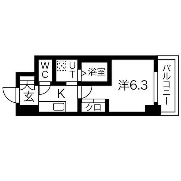 PLATZ TACHIBANA(1K/7階)の間取り写真