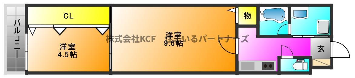 ラトナス(1LDK/1階)の間取り写真