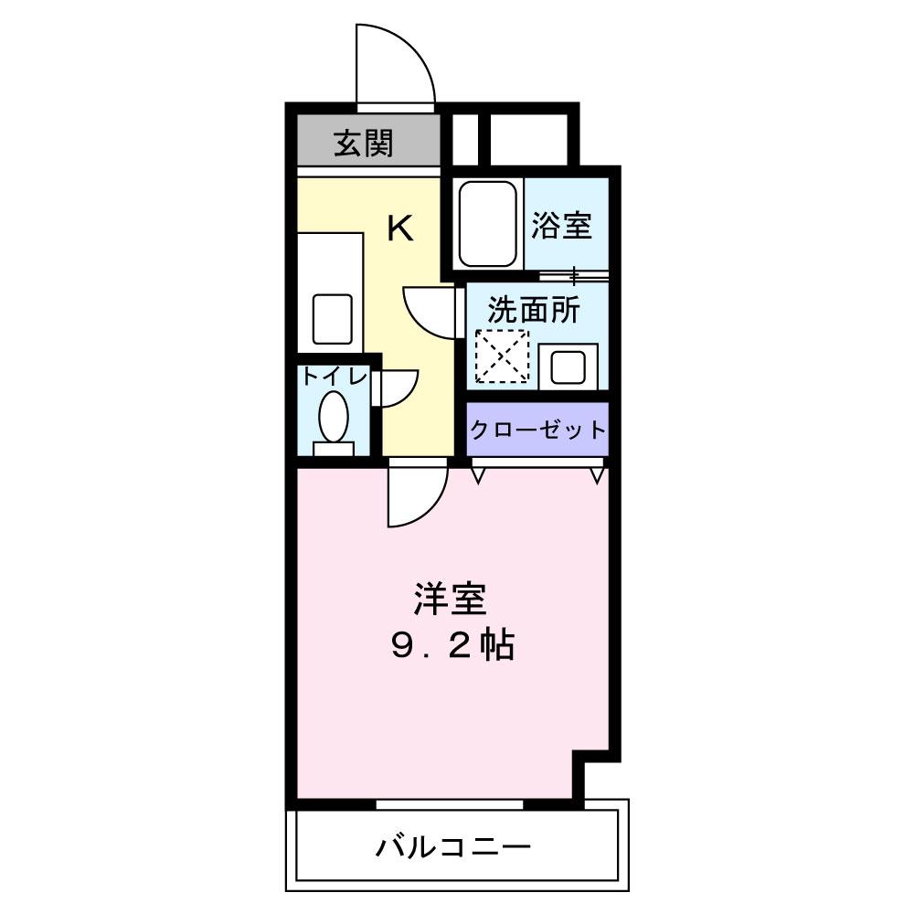 ヴィガラス永田町(1K/4階)の間取り写真