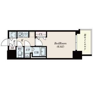 SーRESIDENCE上新庄ASCENT(1K/13階)の間取り写真