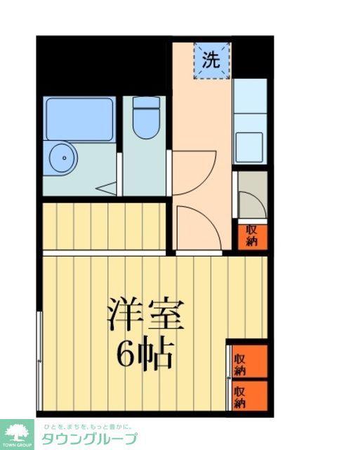 レオパレスフローラ中里(1K/2階)の間取り写真