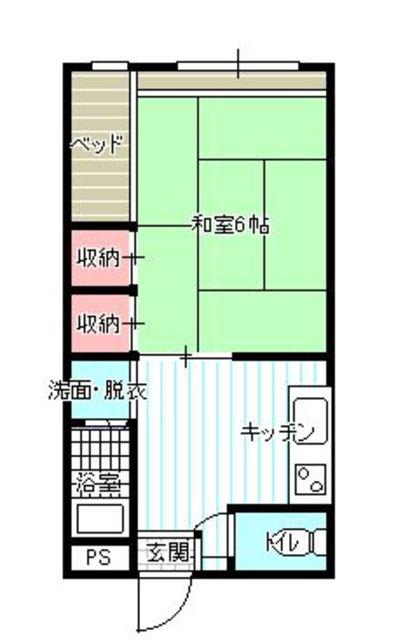 エスポアール宇美(1K/3階)の間取り写真