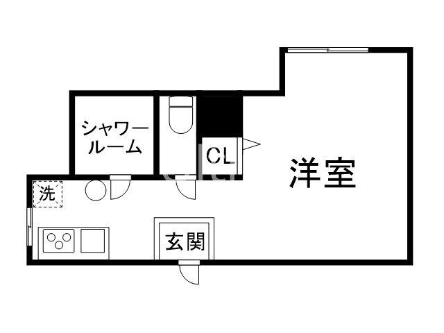 大建ビル(1K/4階)の間取り写真