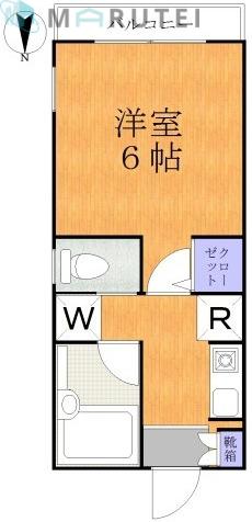 スタードリームI(1K/1階)の間取り写真