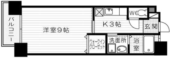 GRAVIS(1K/12階)の間取り写真